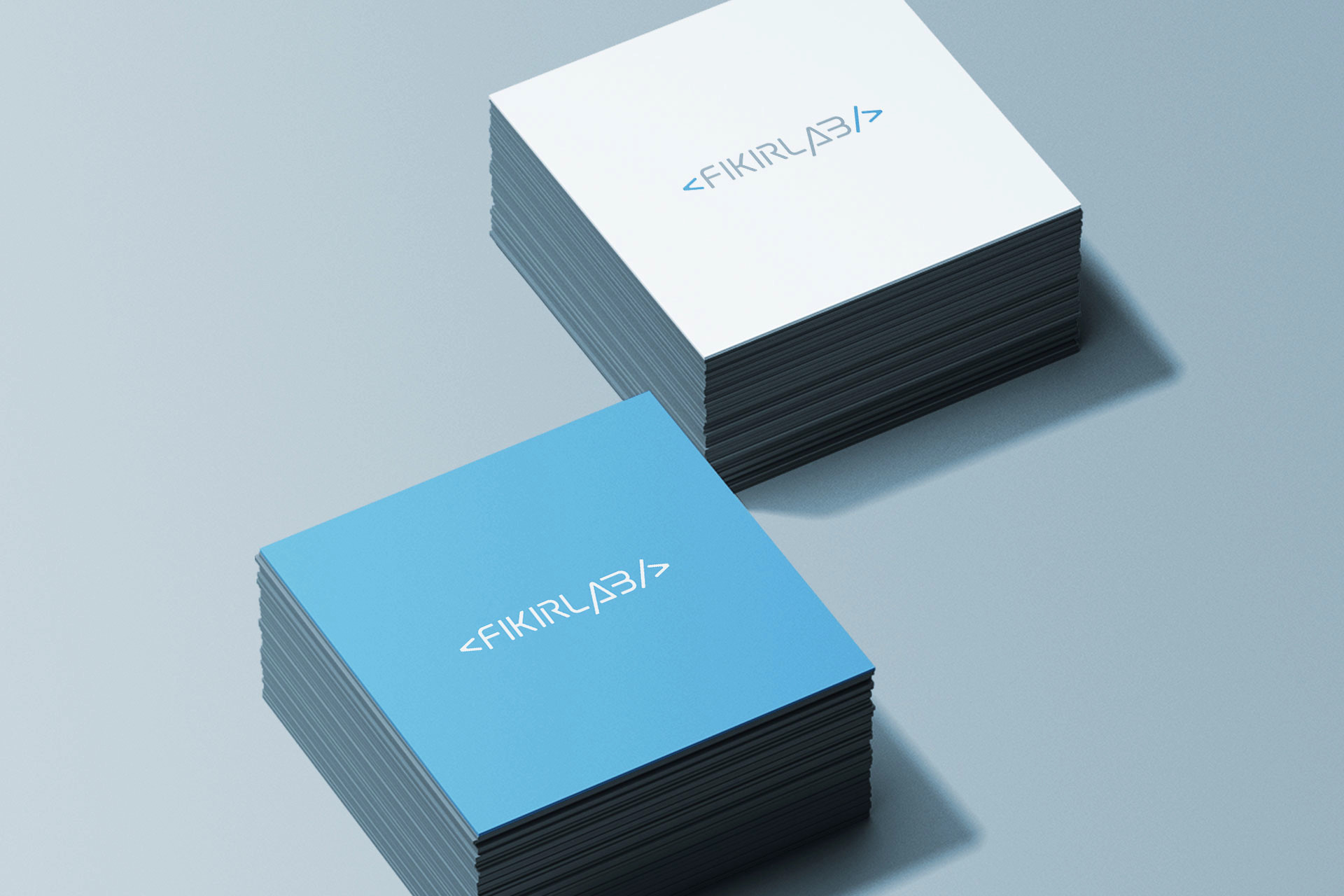 Fikirlab| Blue & white Theme| Rebranding solution| Fikirlab| Simple &Professional| Logo designing |Square cards| Best